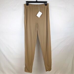$235 Fabiana Filippi Women's Beige Casual Pull On Ankle Slit Pants XS